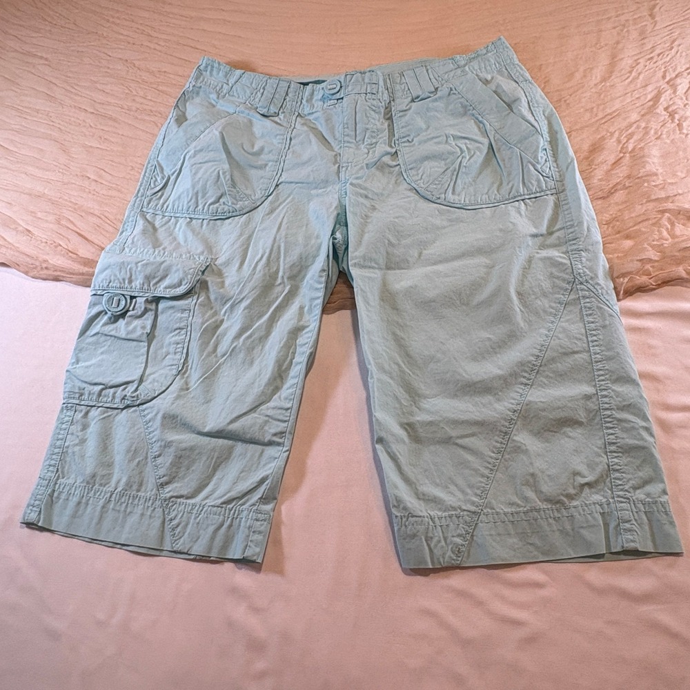 Columbia Womens Aqua Utility Cargo 100% Cotton Hiking Capri Pants Size 4